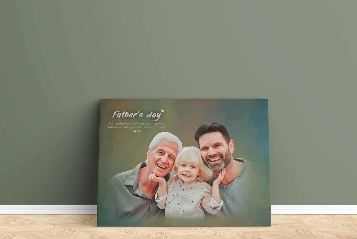 Personalized Father's Day Portrait Painting - Celebrate Dad