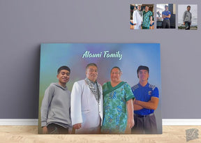 Custom Family Portrait Painting – Painting of Deceased Loved One with Family