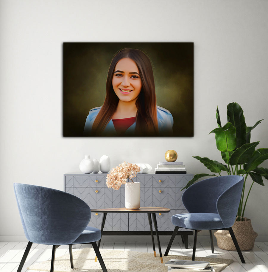 Custom Digital Painting Portrait- Family Portrait - Couple Painting Anniversary Gift- Custom Painting On Canvas Signature Arts