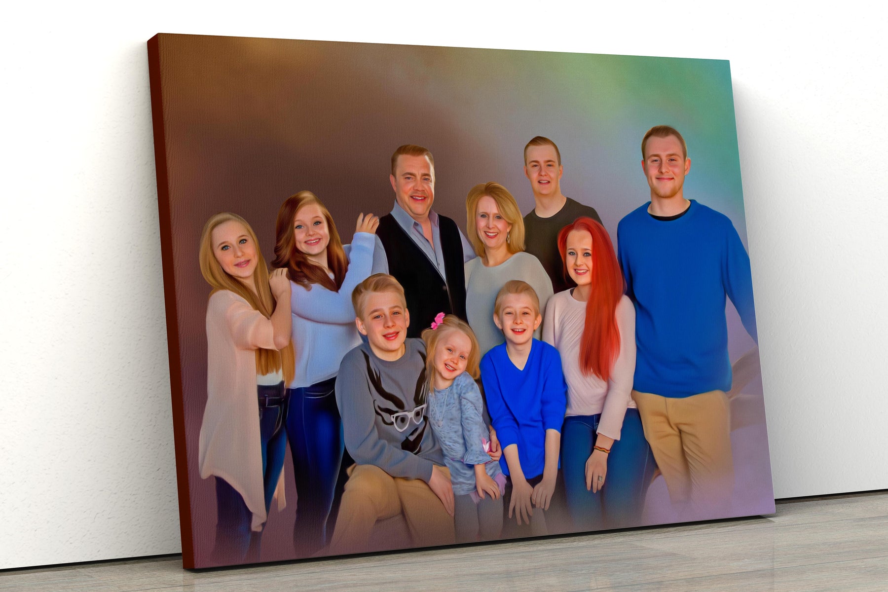 Custom Digital Painting Portrait- Family Portrait - Couple Painting Anniversary Gift- Custom Painting On Canvas Signature Arts