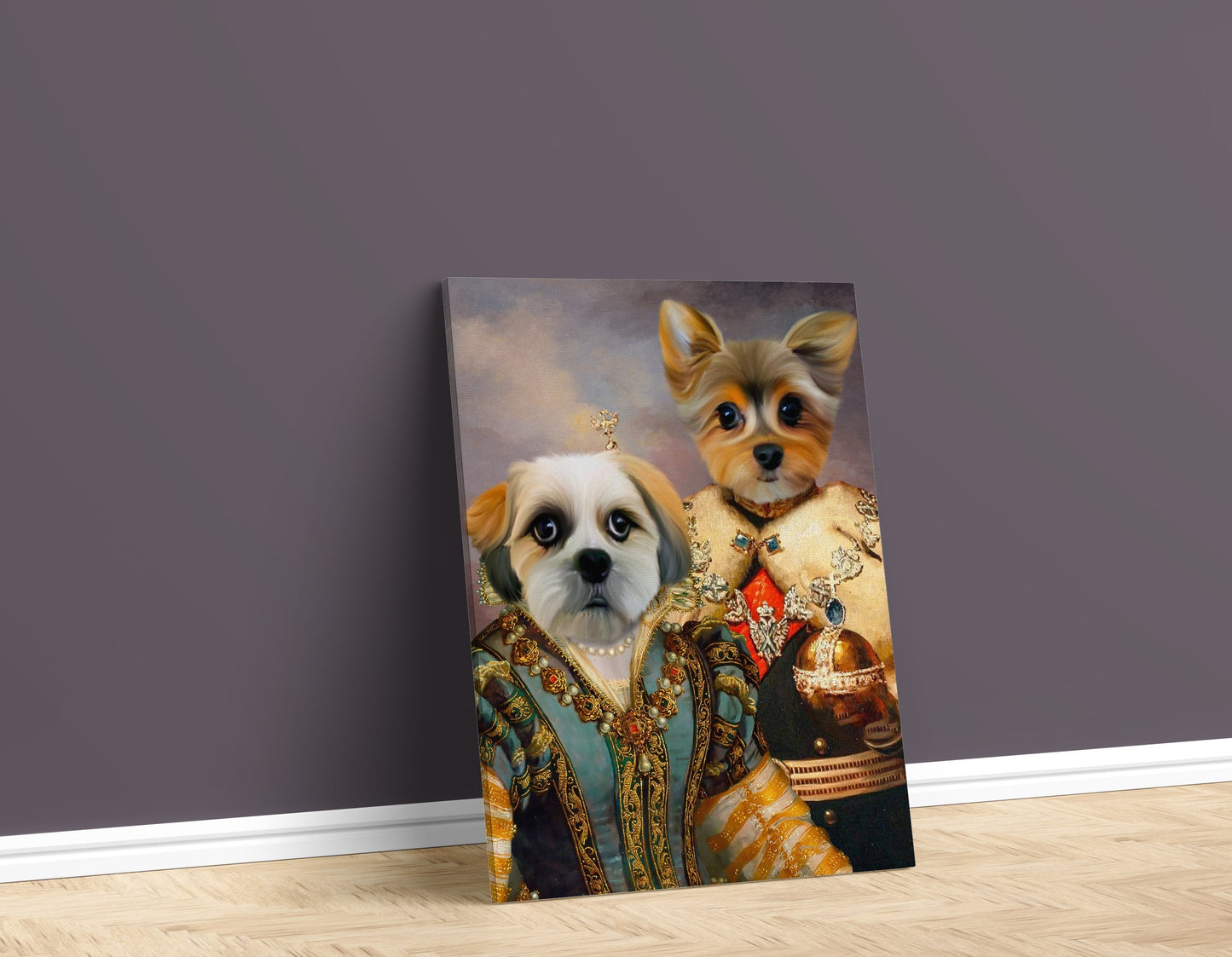 King and Queen Pet Portrait Signature Arts