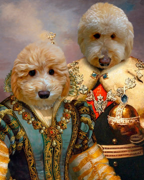 King and Queen Pet Portrait Signature Arts